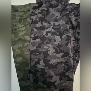 2 pairs of CAMO Lululemon sweatpants- jogger size 8